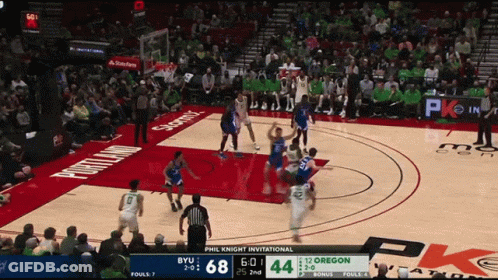 BYU Vs Oregon Basketball Game GIF