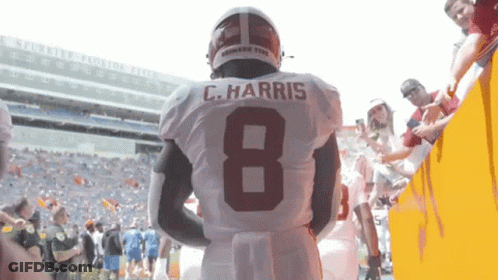 C. Harris Football Player Number 8 Jersey GIF