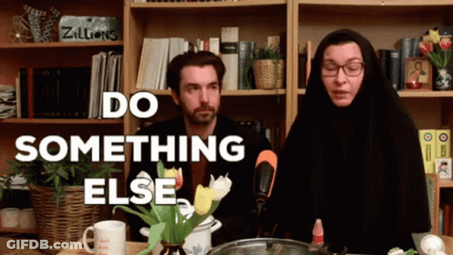 C'mon Do Something Two People GIF