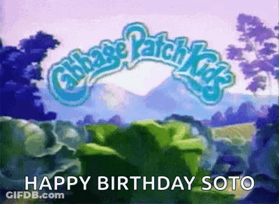 Cabbage Patch Kids Logo Happy Birthday Soto GIF