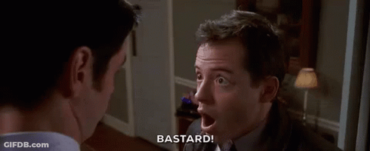 Cable Guy Bastard Covering Mouth GIF