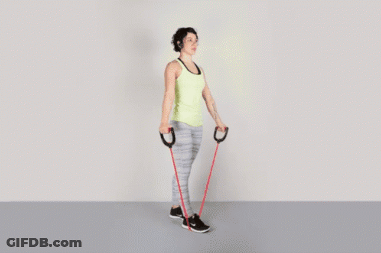 Cable Sideways Lateral Raises GIF
