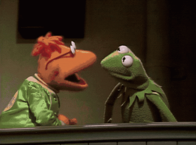 Caco Muppets Kermit Falling Off Building GIF