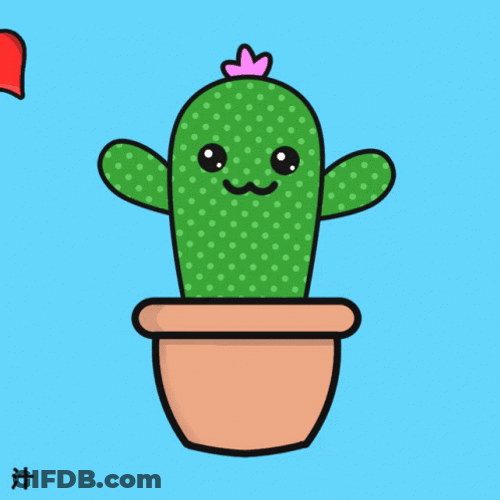Cactus Bend Left Right Heart Popping GIF