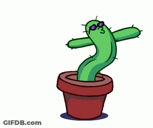 Cactus Dancing Wiggling Body GIF