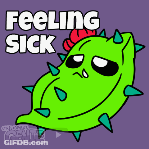 Cactus Feeling Sick GIF