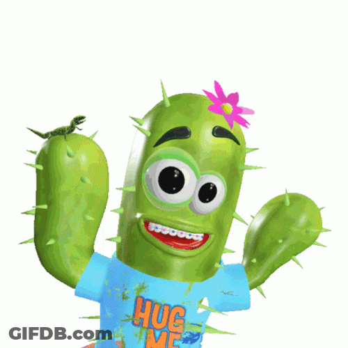 Cactus Smiling Waving Body GIF