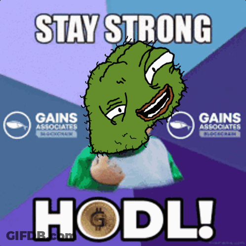 Cactus With Words Stay Strong Hodl GIF