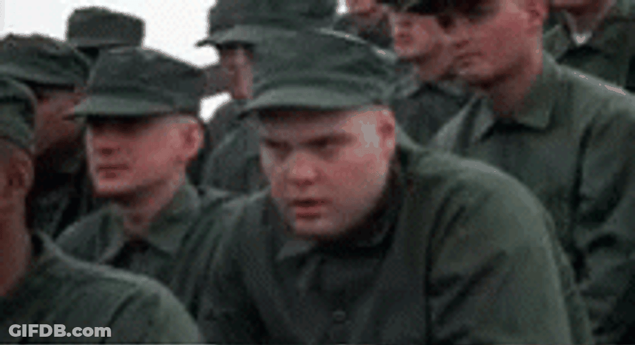Cadet Intense Stare GIF