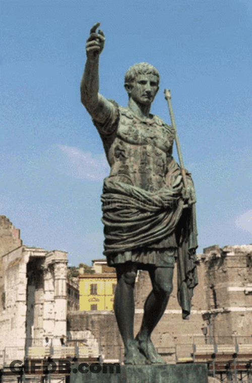 Caesar Cool Statue GIF