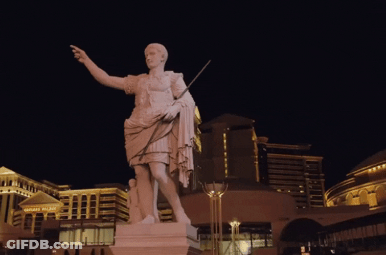 Caesars Palace Statue Las Vegas GIF