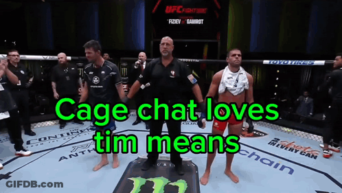 Cage Chat Loves Tim Means Written On Screen GIF
