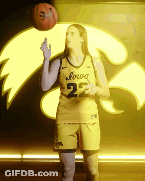 Caitlin Clark Basketball Finger Spin GIF