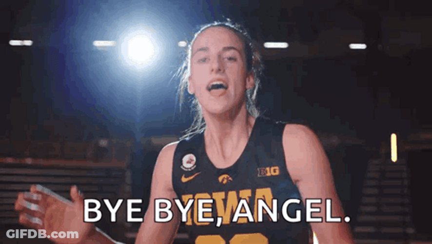 Caitlin Clark Clapping Bye Angel GIF