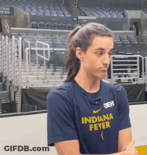 Caitlin Clark Coy Expression GIF