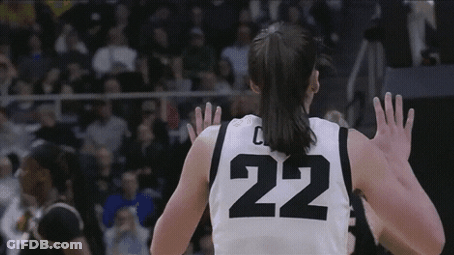 Caitlin Clark Double High Five GIF