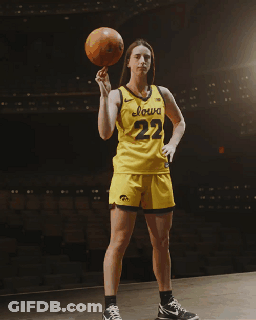 Caitlin Clark Finger Spin Basketball GIF
