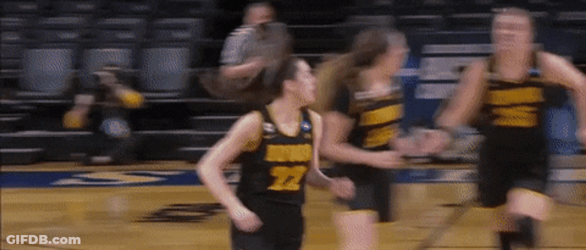 Caitlin Clark Fist Pump Celebration GIF