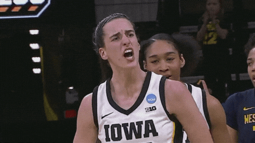 Caitlin Clark Infuriated Screams GIF