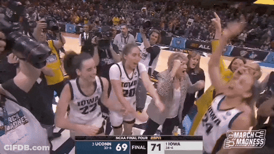 Caitlin Clark Iowa WNBA Team Celebration GIF