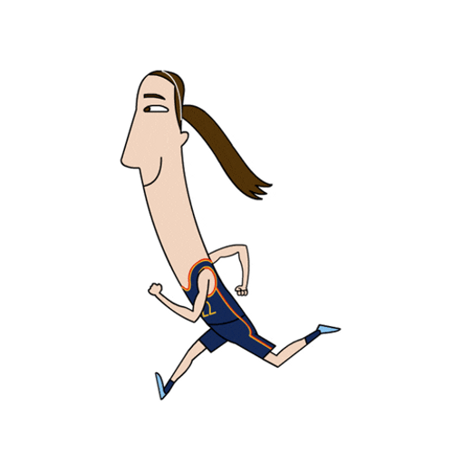 Caitlin Clark Passing Ball Animation GIF