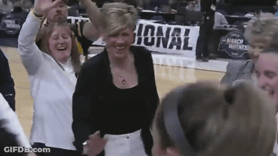 Caitlin Clark Playful Team Celebration GIF
