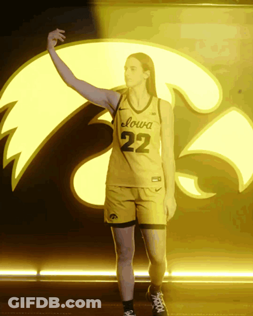 Caitlin Clark Pointing Cocky Reaction GIF