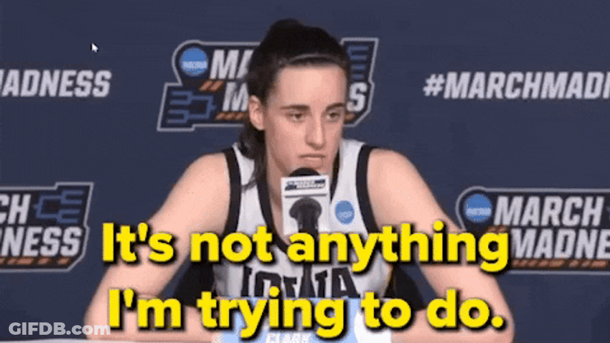 Caitlin Clark Press Conference Interview GIF