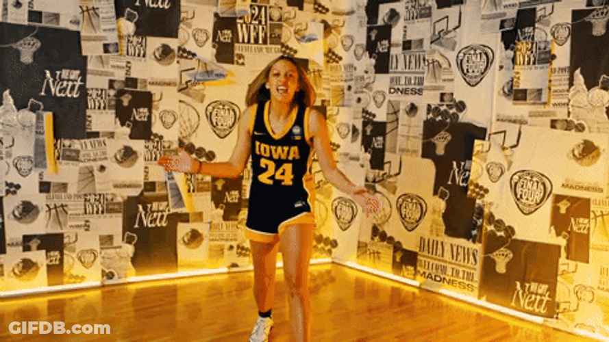 Caitlin Clark Pumped Up Clapping GIF