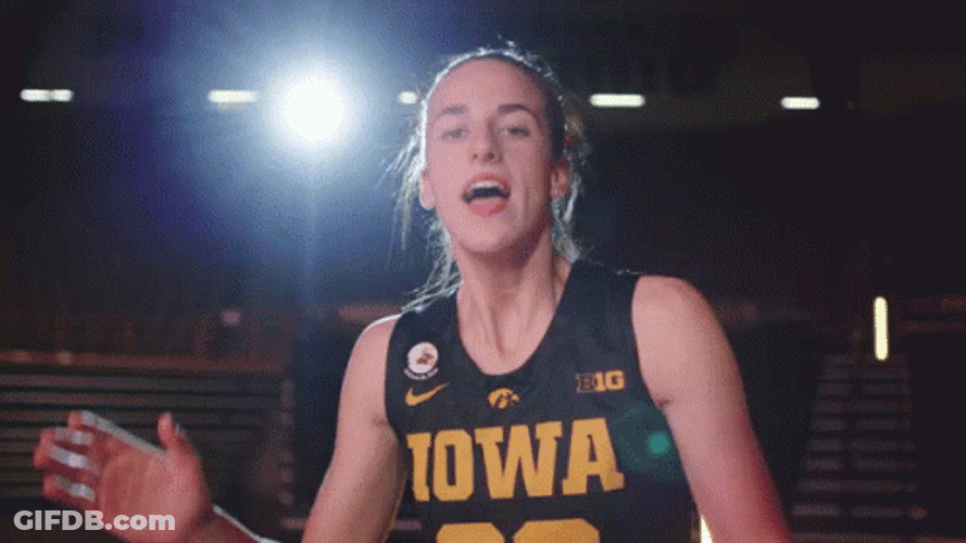 Caitlin Clark Taunting Claps GIF