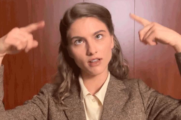 Caitlin Stasey Crazy Look GIF