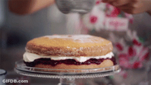 Cake Being Sprinkled With Powdered Sugar GIF