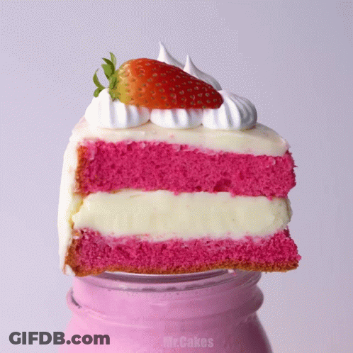 Cake Slice With Strawberry GIF