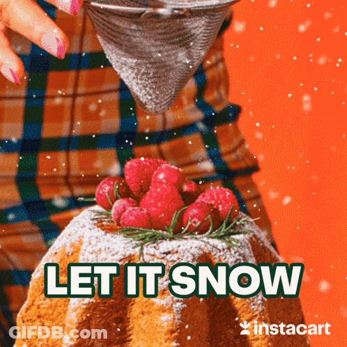 Cake With Let It Snow GIF