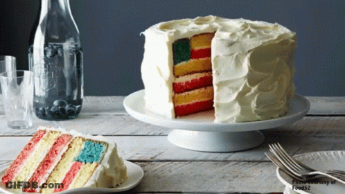 Cake With Slice Taken Out GIF