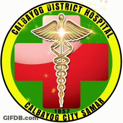 Calbayog District Hospital Logo With Caduceus GIF