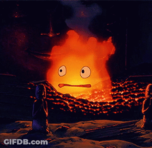 Calcifer Chews All The Time GIF