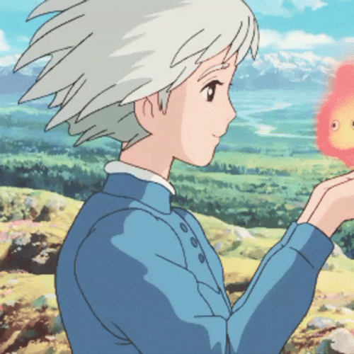 Calcifer Gets A Kiss GIF