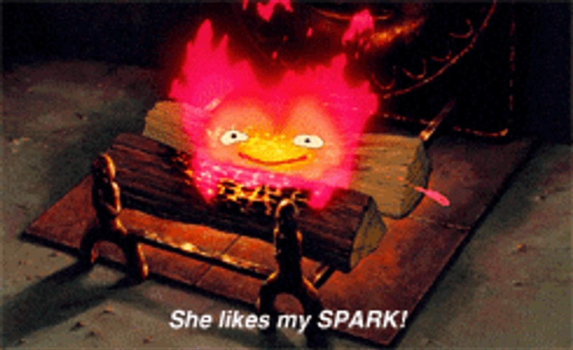 Calcifer Got Big And Mad GIF