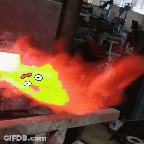 Calcifer In The Kitchen GIF