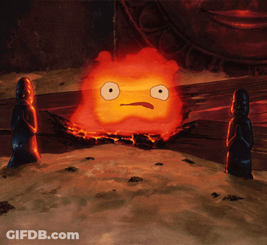 Calcifer Is Being Upset GIF