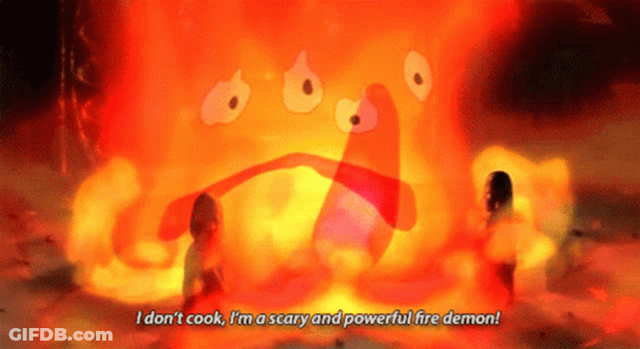 Calcifer Scary And Powerful Demon GIF