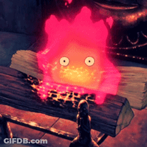 Calcifer Wants More Wood GIF