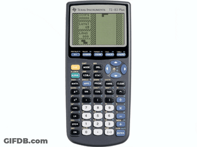 Calculator Tetris Game GIF