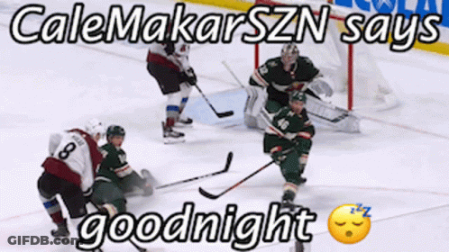 Cale Makarszn Says Goodnight While Hockey Players Are On The Ice GIF