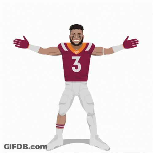 Caleb Farley Of The Virginia Tech Hokies Card GIF