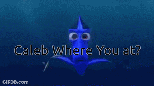 Caleb Where You At Blue Background Cartoon Eyes GIF