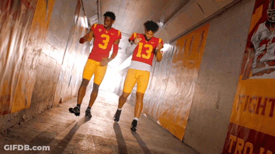 Caleb Williams Before The Game GIF