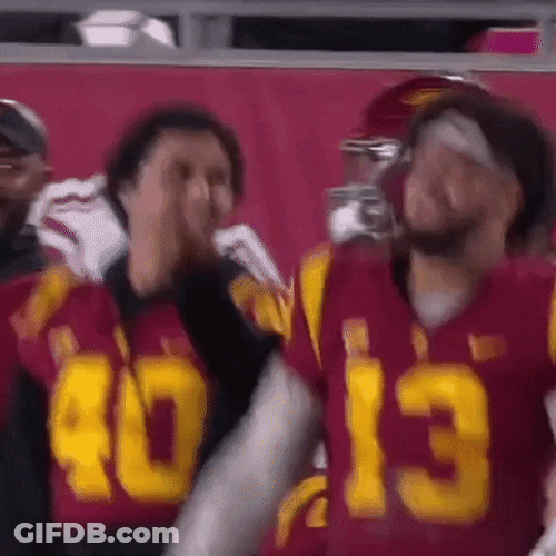 Caleb Williams Cheering Out Loud GIF