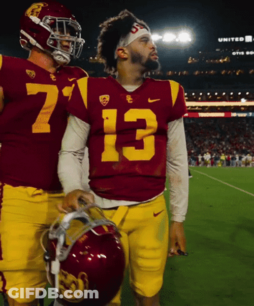 Caleb Williams Defense Reflex GIF